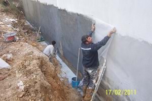 2011 izmir mutlu inşaat temel perde su yalıtımı uygulaması