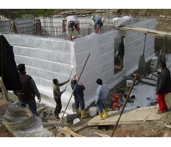2004 dalyan muğla temel perde su yalıtımı villa projesi