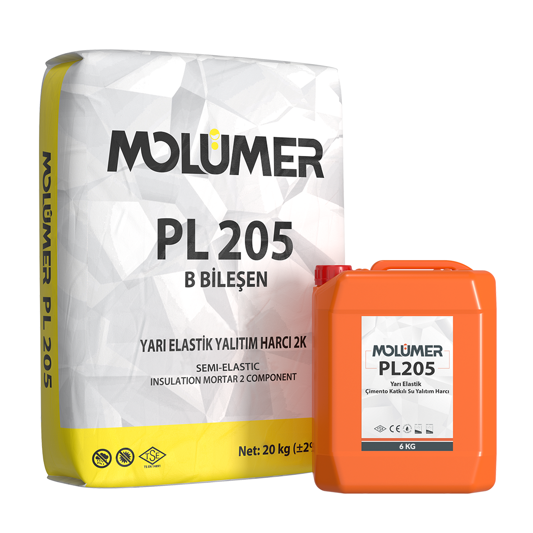 PL205 Yarı Elastik Çimento Katkılı Su Yalıtım Harcı